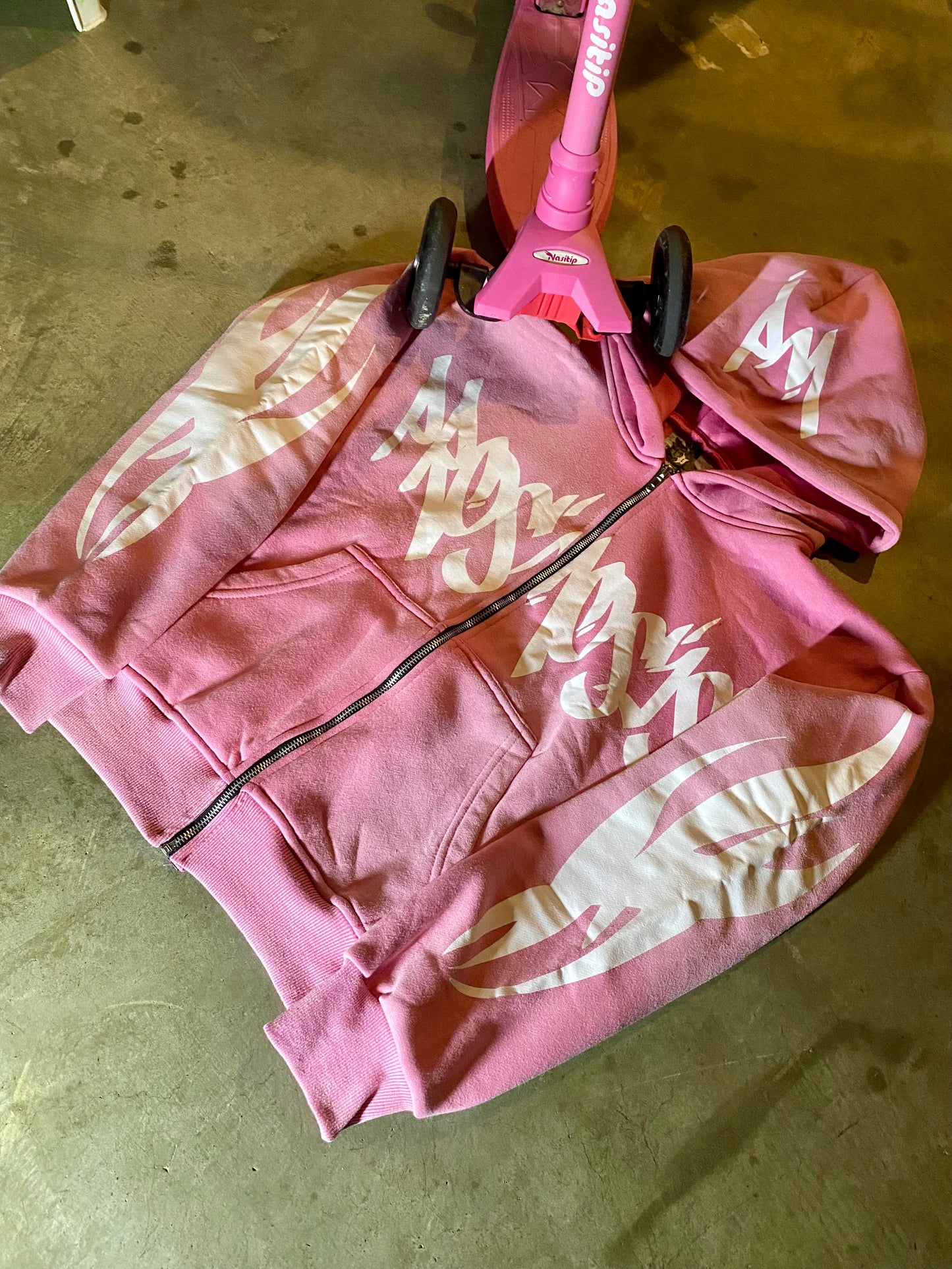 Acid Pink Washed Zip up